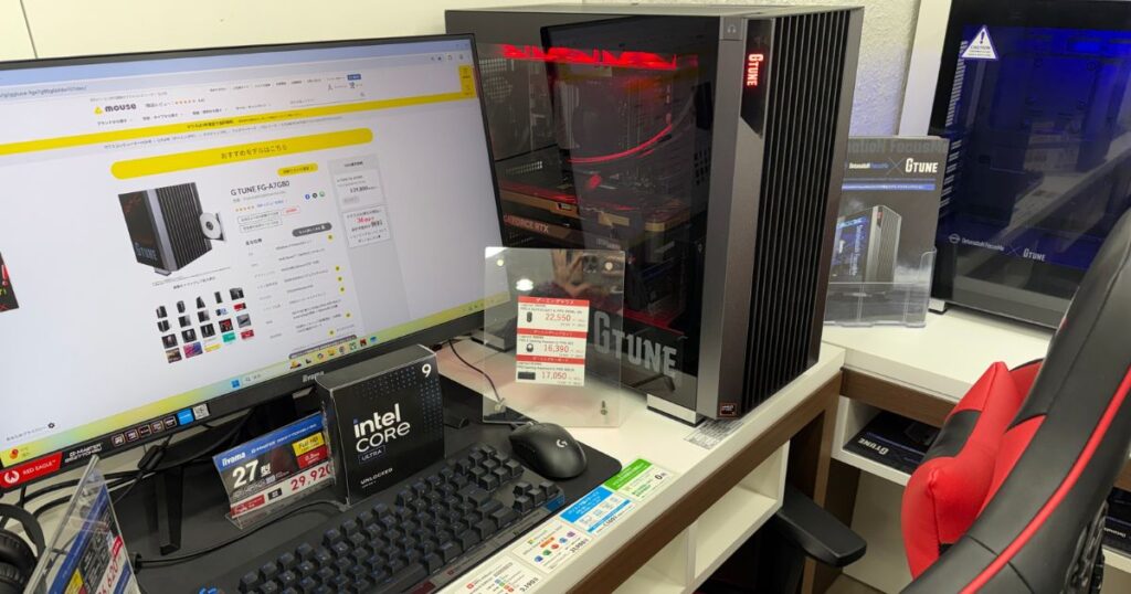 マウス 秋葉原ダイレクトショップ GTUNE展示コーナー