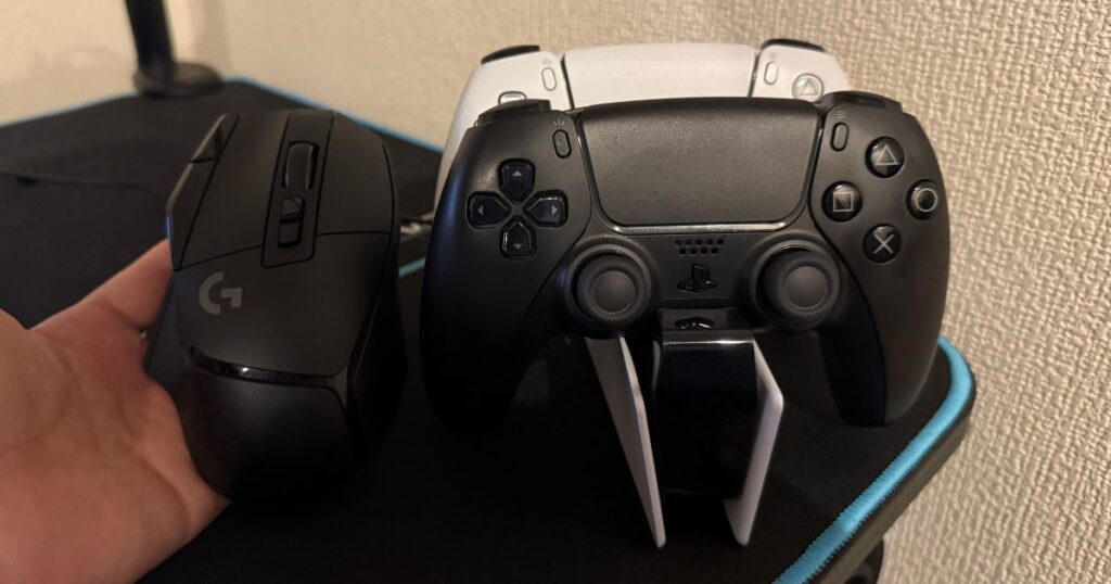 Logicool G ワイヤレスゲーミングマウス G502 X LIGHTSPEEDとPS5純正コントローラー